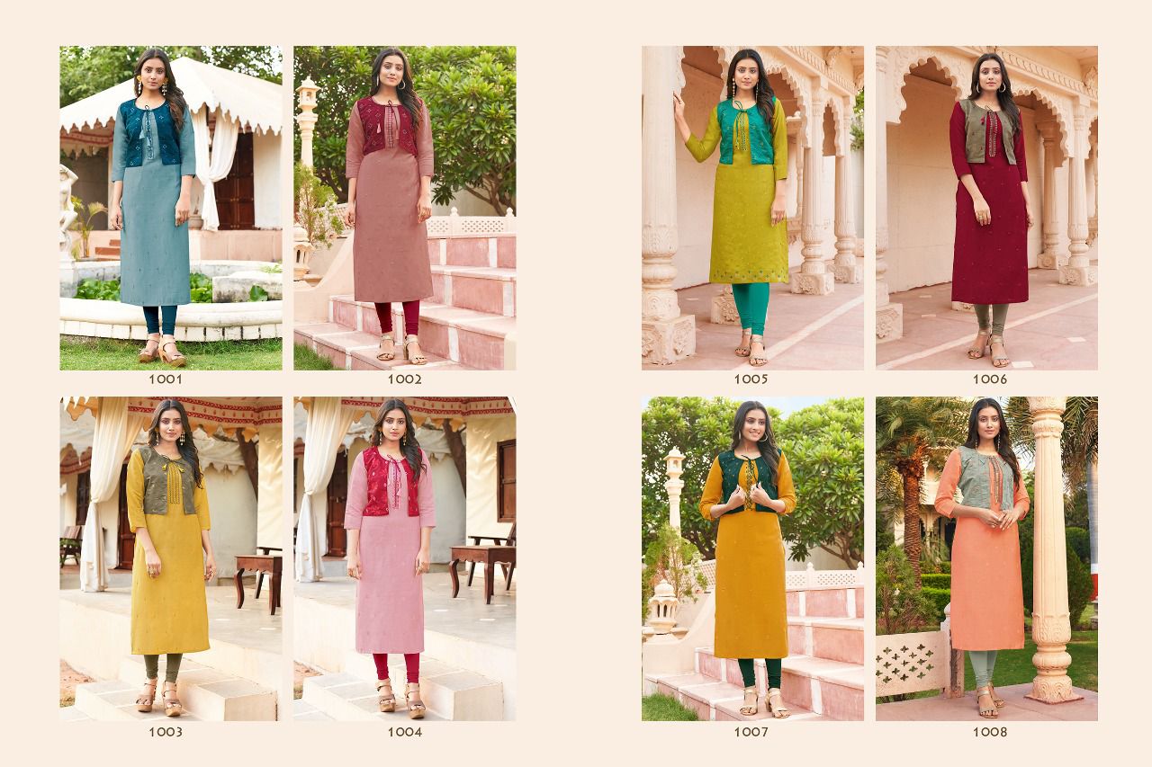 KAPIL TRENDZ MISSION Latest Designer Stylish Fancy Wear Kurti With Jacket Collection